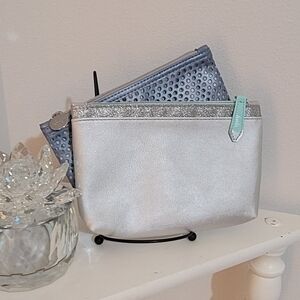 💗Silver and Blue Cosmetic IPSY Bags Are Both NEW.